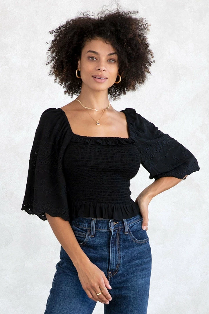 LOVESTITCH Sophia Smocked Eyelet Top 1 LOVESTITCH Sophia Smocked Eyelet Top