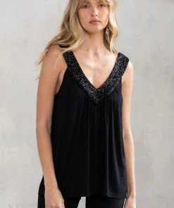 LOVESTITCH Twinkle Beaded Tank Top