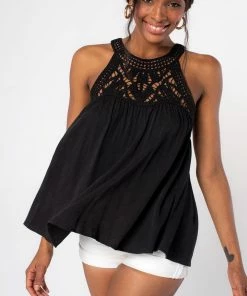 LOVESTITCH RESORT APPAREL Casey Crochet Tank Top