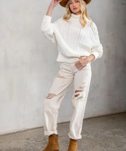 LOVESTITCH Chelsea Morning Cable Knit Sweater