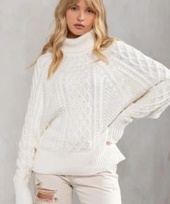 LOVESTITCH Chelsea Morning Cable Knit Sweater