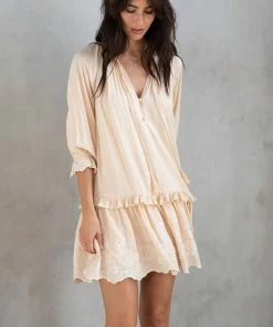 LOVESTITCH Morrison Embroidered Mini Dress
