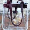BAGS Makeup Junkie In The Clear Stadium Tote - Bubble Gator Wine