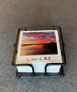 The Market Place Lake LBJ Sunsets Stone Coaster Gift Set 2022