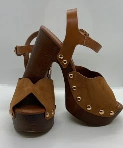 Bamboo Open Toe Platform Clogs