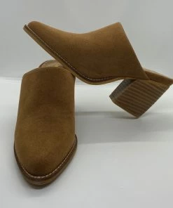 ARider Girl SHOES Whiskey Suede Mules