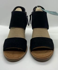 TOMS RESORT APPAREL MAJORCA CUTOUT-Black Suede