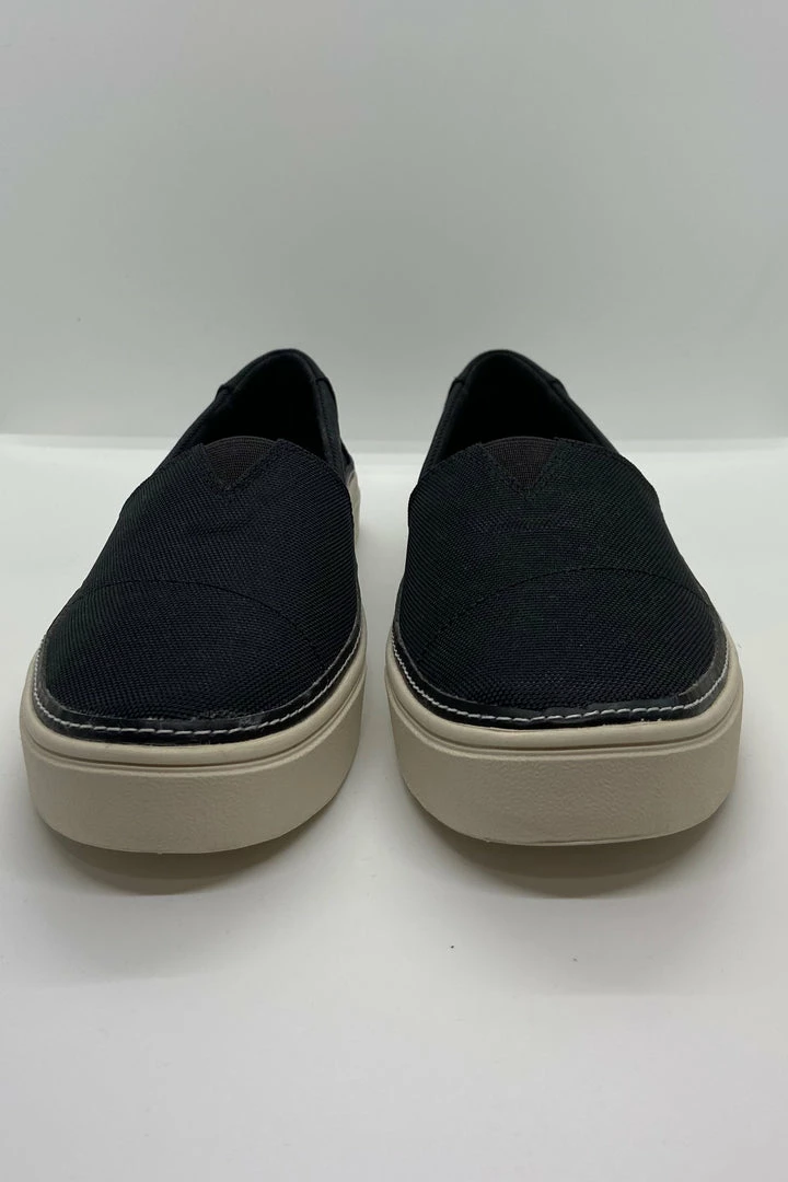 TOMS Black Textured Woven Women's Parker Slip-Ons 2 TOMS Black Textured Woven Women's Parker Slip-Ons