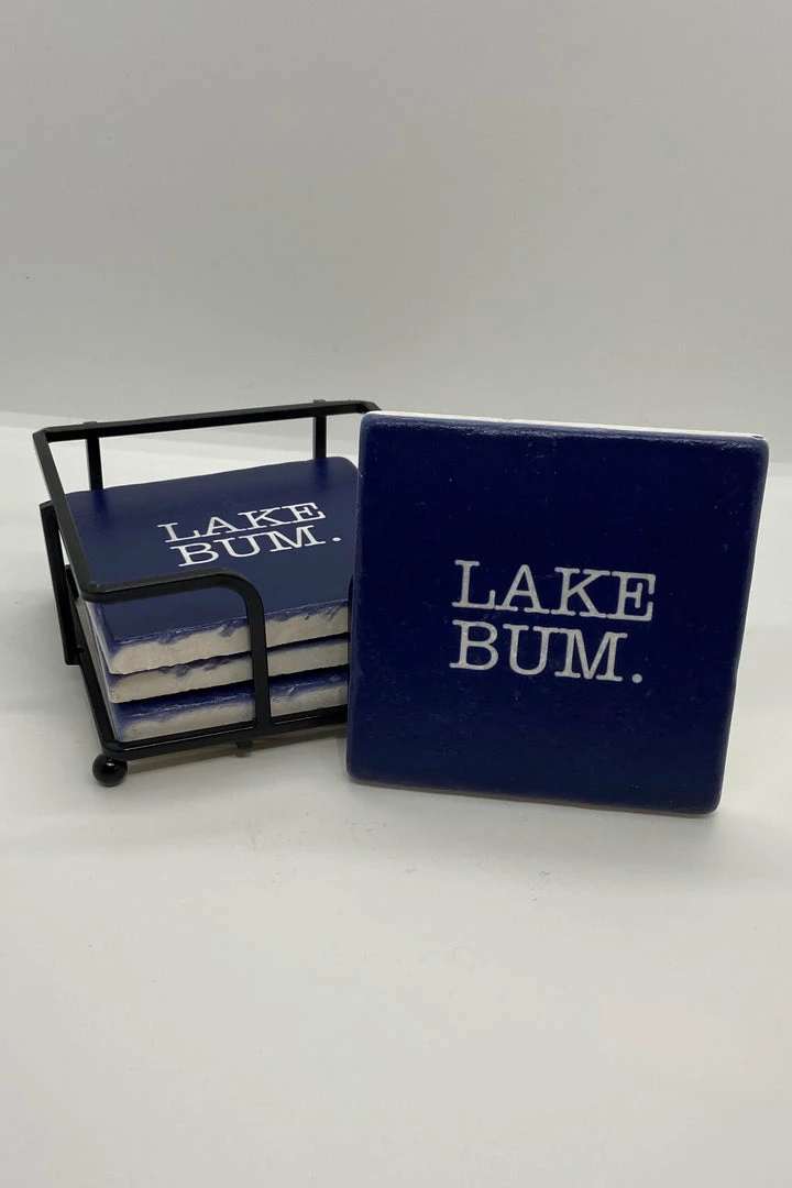 The Market Place Lake Bum Stone Coaster Gift Set 1 The Market Place Lake Bum Stone Coaster Gift Set