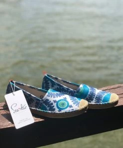 Sea Star Beachcomber Espadrille: Womens Blue Suzani Shoes