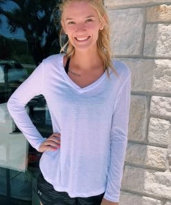 Boxercraft LADIES SNOW HEATHER V-TEE