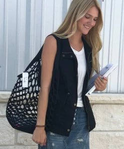 Sea Star Fisherman's Tote: Dark Navy