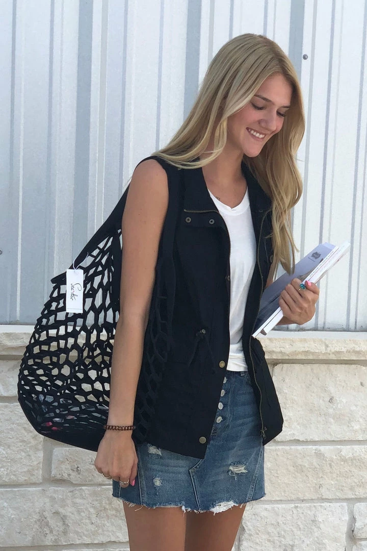 Sea Star Fisherman's Tote: Dark Navy 1 Sea Star Fisherman's Tote: Dark Navy