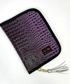 Makeup Junkie Bubble Gator Amethyst Brush Book