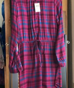 Lucky Brand Bungalow Plaid Dress - Rosewood Skirts & Dresses