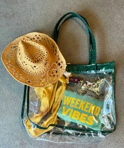 Makeup Junkie In The Clear GAME DAY Tote