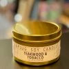 Unplug Soy Candles Unplugged Soy Candles Gold Tin Candle - Teakwood-Tobacco