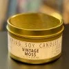 Unplug Soy Candles Gold Tin Candle - Vintage Moss Home & Beauty