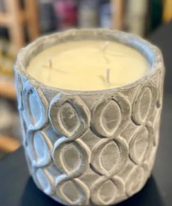 Unplug Soy Candles JUMBO GRAY STONE CANDLE -Apple Maple Bourbon Home & Beauty