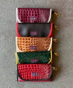 Makeup Junkie Sunglass Case - Bubble Gator Wine