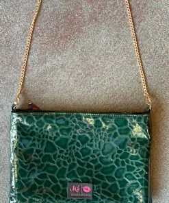 Makeup Junkie BAGS Emerald Gator Crossbody