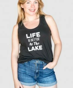 The Market Place District LIFE IS BETTER AT THE LAKE Tri‑Blend Racerback Tank
