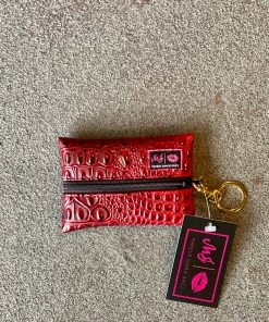 Makeup Junkie Micro Bubble Gator Rouge KEY RINGS