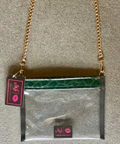 Makeup Junkie In The Clear EMERALD GATOR Crossbody BAGS