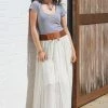Wrangler Women's Ivory Boho Maxi Skirt Skirts & Dresses