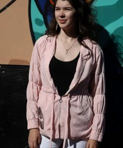 Kensie Ruched-Sleeve Anorak Jacket