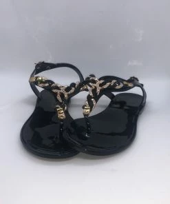 Wild Diva Lounge SHOES Ankle Strap Jeweled Jelly Sandals