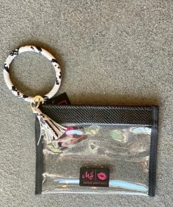 Makeup Junkie In The Clear Black Viper Wristlet