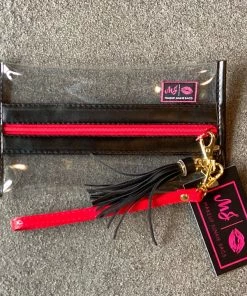 Makeup Junkie In The Clear Red & Black BAGS