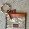 Makeup Junkie In The Clear June Ostrich Wristlet