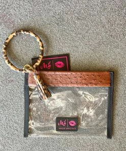 Makeup Junkie In The Clear June Ostrich Wristlet