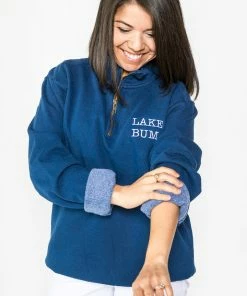 The Market Place Comfort Colors LAKE BUM 3/4 Zip Sweatshirt