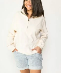 Boxercraft ADULT RALLY CORDUROY QUARTER ZIP PULLOVER