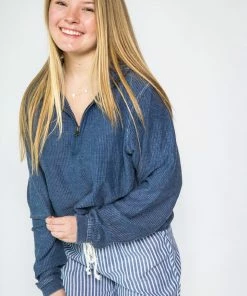 Boxercraft RESORT APPAREL ADULT RALLY CORDUROY QUARTER ZIP PULLOVER