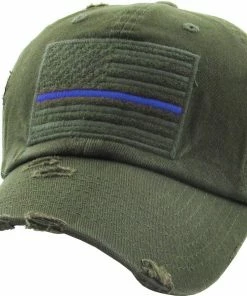 KBETHOS Thin Blue Line American Flag Baseball Cap HATS