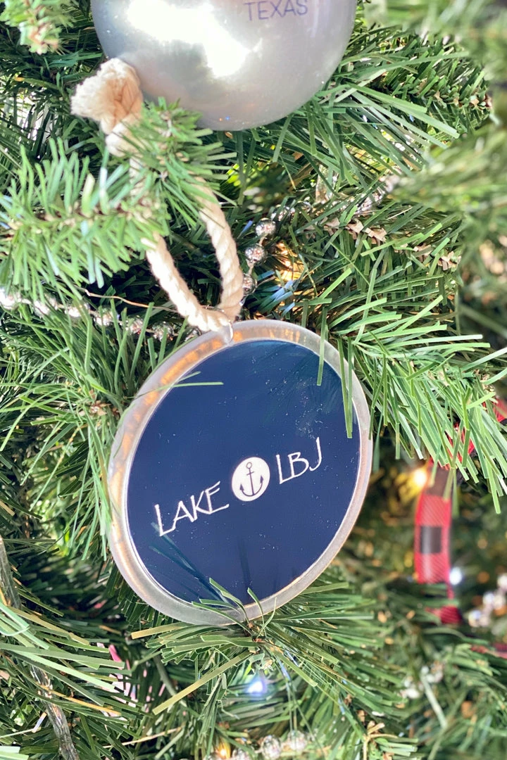 The Market Place Lake LBJ Round Christmas Ornament 1 The Market Place Lake LBJ Round Christmas Ornament