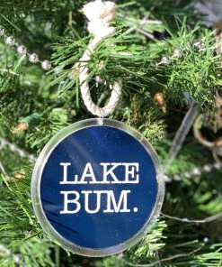 The Market Place Lake Bum Round Christmas Ornament LAKE LIFE