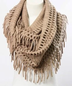 The Market Place Chenille Tassel Infinity Scarves (Variety Of Colors)