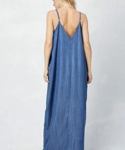 LOVESTITCH Skirts & Dresses Tencel Sleeveless V-Neck Maxi Dress