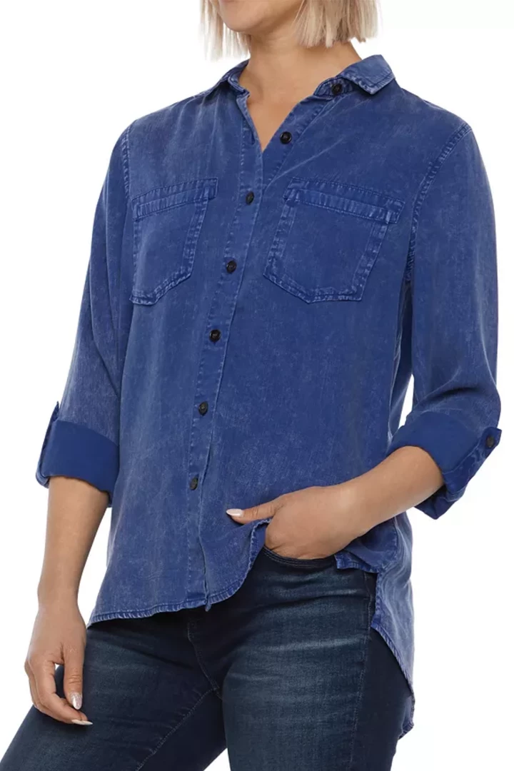 Billy T Split Back Shirt Night Blue 2 Billy T Split Back Shirt Night Blue