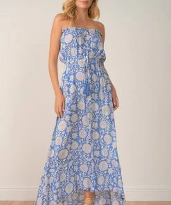 Elan RESORT APPAREL Caribbean Strapless Maxi Dress