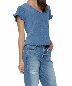 Billy T Ruffle V-Neck Tee