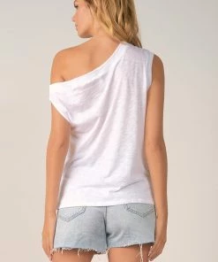 Elan RESORT APPAREL Slub Off The Shoulder Tee