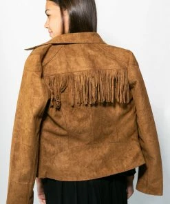 LOVESTITCH RESORT APPAREL Vegan Suede Moto Jacket