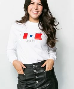 The Market Place Comfort Colors NAUTICAL FLAG HSB TX LAKE LIFE