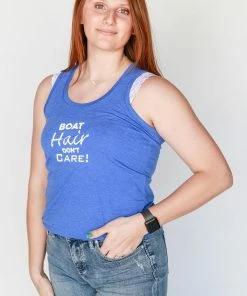 The Market Place LAKE LIFE District BOAT HAIR Tri‑Blend Racerback Tank